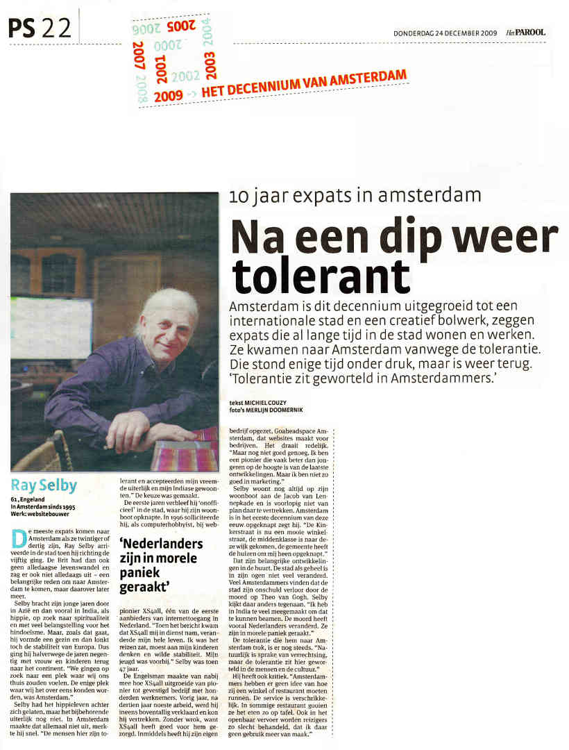 Scan of Parool article-24 December 2009